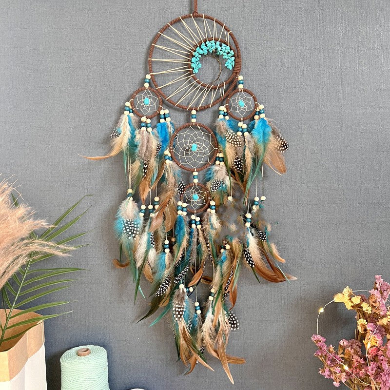 High-grade Turquoise Lucky Tree Dreamcatcher Hanging Wind Chimes