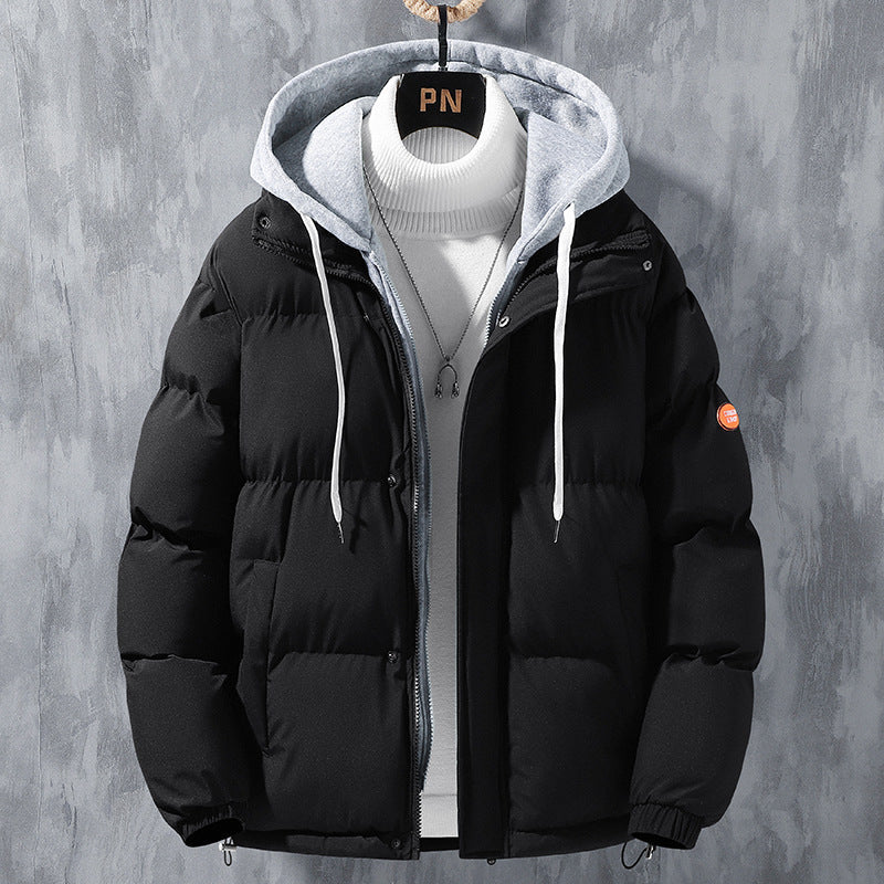 Windproof Chic: Men's Winter Hooded Jacket