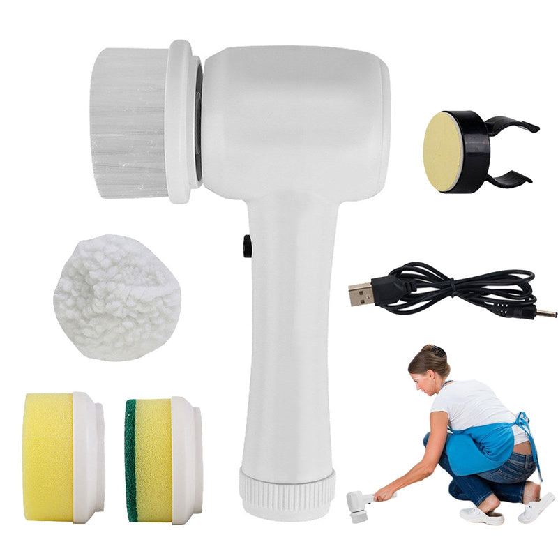 Spin & Shine: 4-in-1 Electric Cleaning Brush - Effortless Sparkle Anywhere!