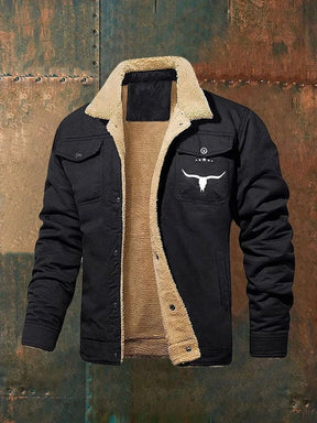 Men's Fleece-lined Cotton Casual Jacket