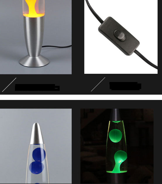 Metal Bottom Wax Lamp Volcano Lava Lamp