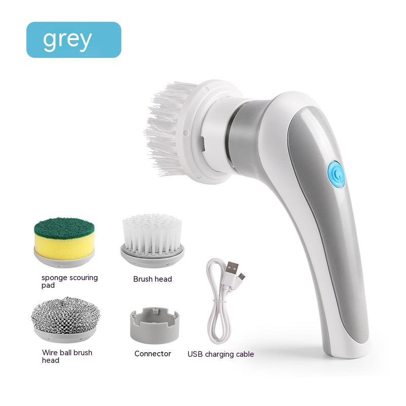 Spin & Shine: 4-in-1 Electric Cleaning Brush - Effortless Sparkle Anywhere!