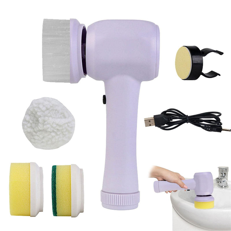 Spin & Shine: 4-in-1 Electric Cleaning Brush - Effortless Sparkle Anywhere!