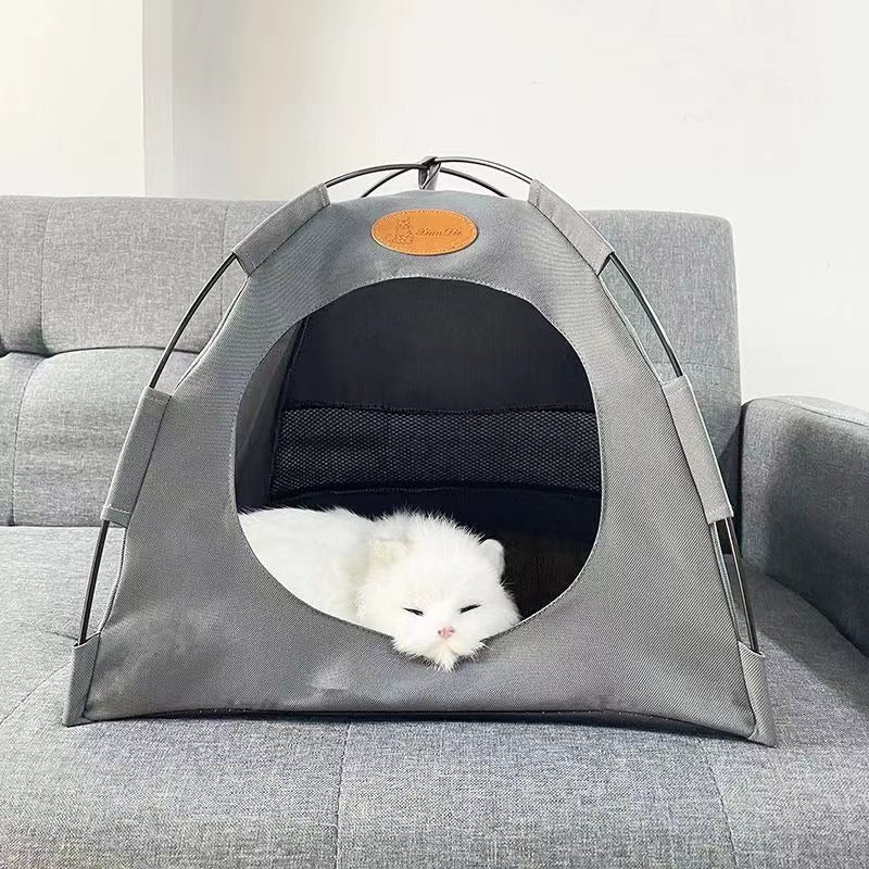 Cat Dog Tent House, Breathable Small Medium Pets Puppy Kennel Folding Dog Cat Bed Pad Cage for Indoor Outdoor - Pop up Dog Cat Tent Traveling Camping Beach Sun Shelter